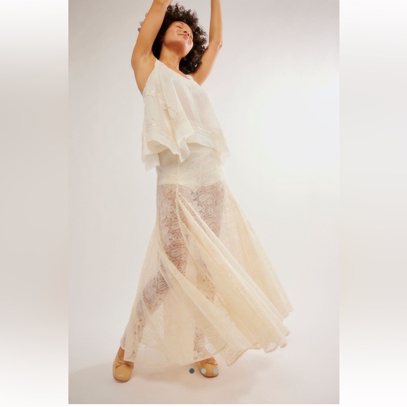 Free People Ivory Lace Dress